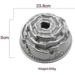 Rose Bundt Cake Pan Non-Stick Specialty Round 9" Carbon Steel Baking Mould
