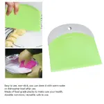 1 Pcs Plastic Cream Scraper Spatula Multipurpose Food Scrappers Dough Cutter Kitchen Baking Pastry Tool for Bread Dough Cake Fondant Icing Making(Green)