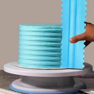 Cake Decor Big Plastic Icing Comb Scraper Smoother Icing Fondant Cake Decorating Tool (D-42 H)
