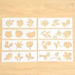 8 pcs Leaves Theme Decoration icing Stencils set