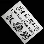 1 pcs Large Floral Pattern Decoration icing Stencils Style 46