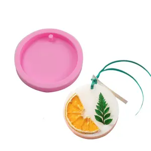 Single cavity Circle Shaped Aromatherapy Air Outlet Fragrance Wax Tablets Silicone Mould