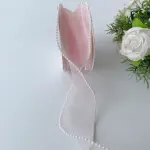 2 meter Pearl theme Pink colour muti purpose ribbon