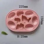 9 Cavity Easter Bunny Egg theme Silicone Mould Style 1