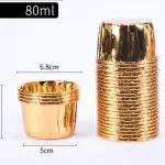 Gold Colour Aluminum Foil Baking Cups / Muffin Cups (50 pieces)