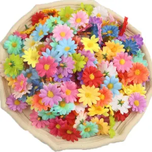 10 pcs Cute Daisy artificial flower cake topper