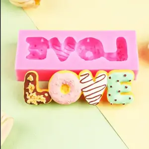 Candy Shaped Love Word silicone mould