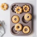 Non Stick 6 Cavity Doughnut Muffin Tray Style 1