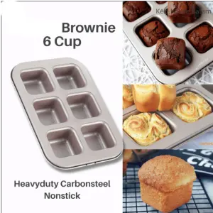 6 Cavity Brownie Muffin Tray