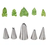 5 pcs Leaf Icing Piping Nozzle set