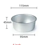 Aluminum Round Cake Pan Mould (4 inch)