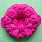 Large Bow with flowers shape Non-Stick Flexible Cake Mould