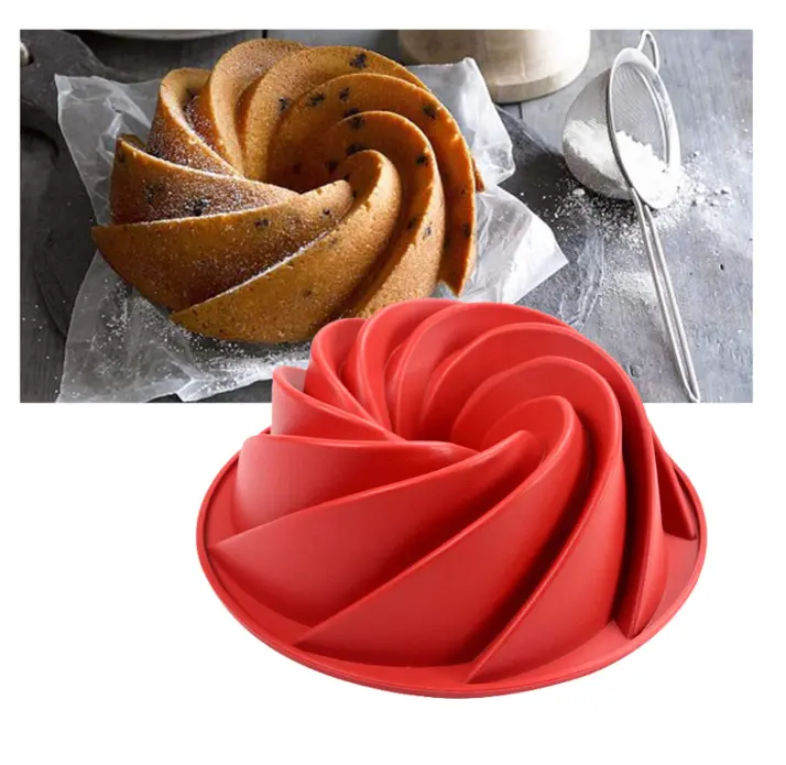 Spiral Bunt shape Non-Stick Flexible Cake Mould
