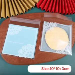 Blue Lace Theme 100pcs Cookie Candy Sleeve (size Large)