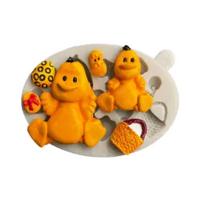 Bunny Rabbit Basket egg theme Silicone Mould