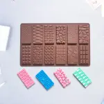12 in 1 Mini Bar Designer Silicon Chocolate Brown Mould
