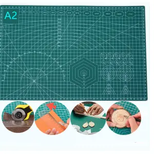 Self Healing 3-Ply Double Sided Durable Non-Slip PVC Cutting Mat Great for Scrapbooking,Quilting,Sewing and all Arts & Crafts Projects - A2 Size