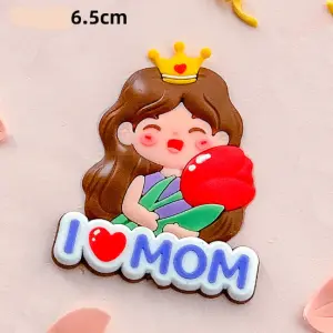 1 pcs Girl I love you mom cake topper