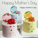 1 pcs Happy Mothers day decorated Round cake topper