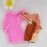 Lady wearing Large hat silicone mould