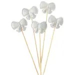 5 pcs Bow cake topper set - Silver