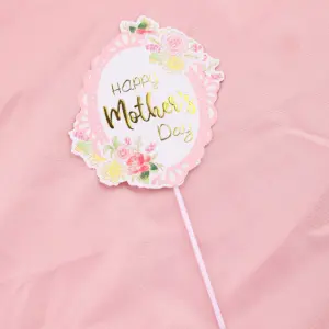 Floral Happy Mothers cake topper Style 3