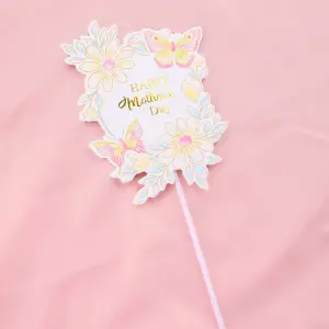 Floral Happy Mothers cake topper Style 2