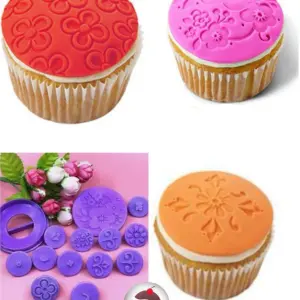 Cake Decor 14pcs Cupcake Decorating Set Cookie Plastic Fondant Cutter Gumpaste Cutter