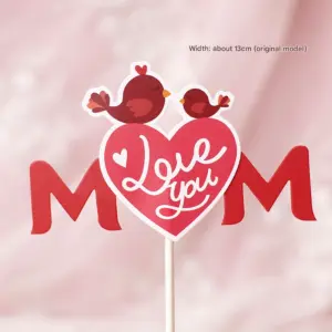 1 pcs Mom Love you cake topper Style 5