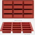 12 Cavity Rectangle Chocolate Bar Silicon Chocolate Mould