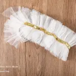 White Frill Cake Ribbon