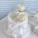 5 meter White Color Cake ribbon Decoration style 1