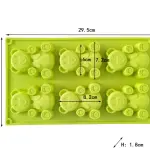 6 cavity Cute Teddy bear silicone mould