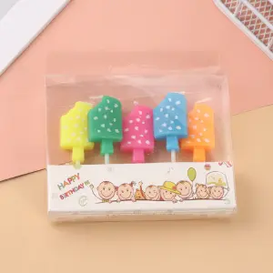 5 Pcs Ice Cream theme cake candles