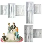 1 Set 3D Human Body Fondant Cake Decorating Tool Handmade Craft Clay Dolls mould set