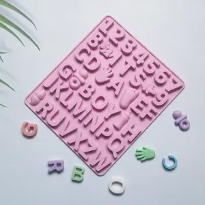 Alphabet baby Shower theme Silicone Mould