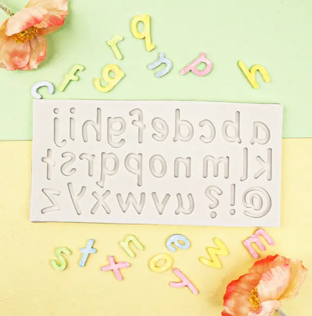 Alphabet Lower case Silicone Mould Style 3