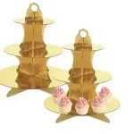 3 Tiers Cupcake Stand Paper Cake Holder Cupcake stand ( Gold )