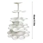 5 Tier White Cupcake Stand for 27 Dessert Cake Display