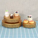 3 pcs Classic Gold Cake Stand,7.8''/9.8''/11.8'' Cake Stands for Dessert Table set