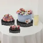 3 pcs Classic Black Cake Stand,7.8''/9.8''/11.8'' Cake Stands for Dessert Table set