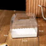 1 Pcs Transparent cake Box with Tray (16 x 9 X 8 cm )