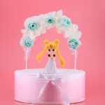 1 pcs Large Flower Garland flower cake topper ( Colour Blue )