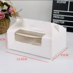 2/4/6/12 cavity Cup cake Box with handle and separate cup tray - 6 cavity