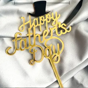 Happy Fathers day with Hat cake topper Style 11