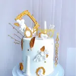 Double acrylic Happy Fathers day Right angel cake topper