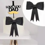 3D Large Black Bow cake topper
