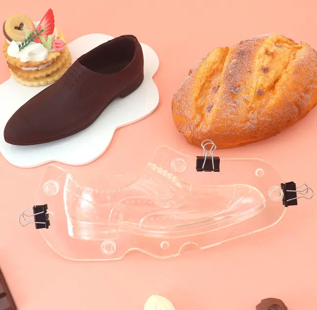 3D Men Shoes Polycarbonate Chocolate Mould