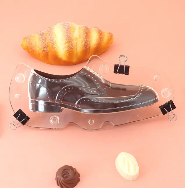 3D Men Shoes Polycarbonate Chocolate Mould