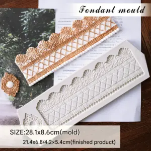 European Lace Border Fondant Silicone Chocolate Mould